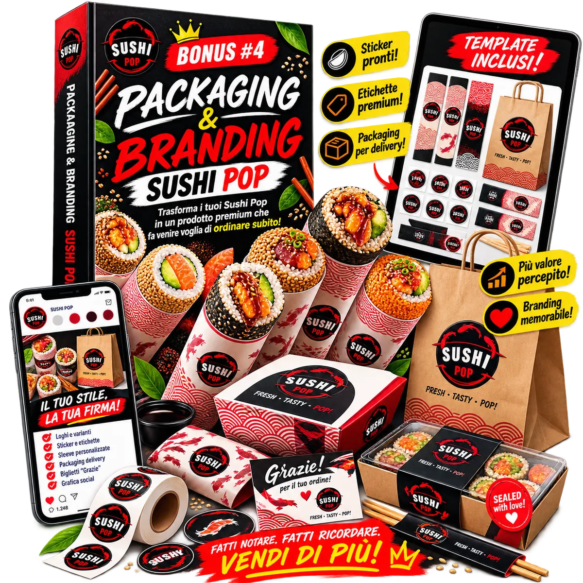 Packaging & Branding Sushi Pop