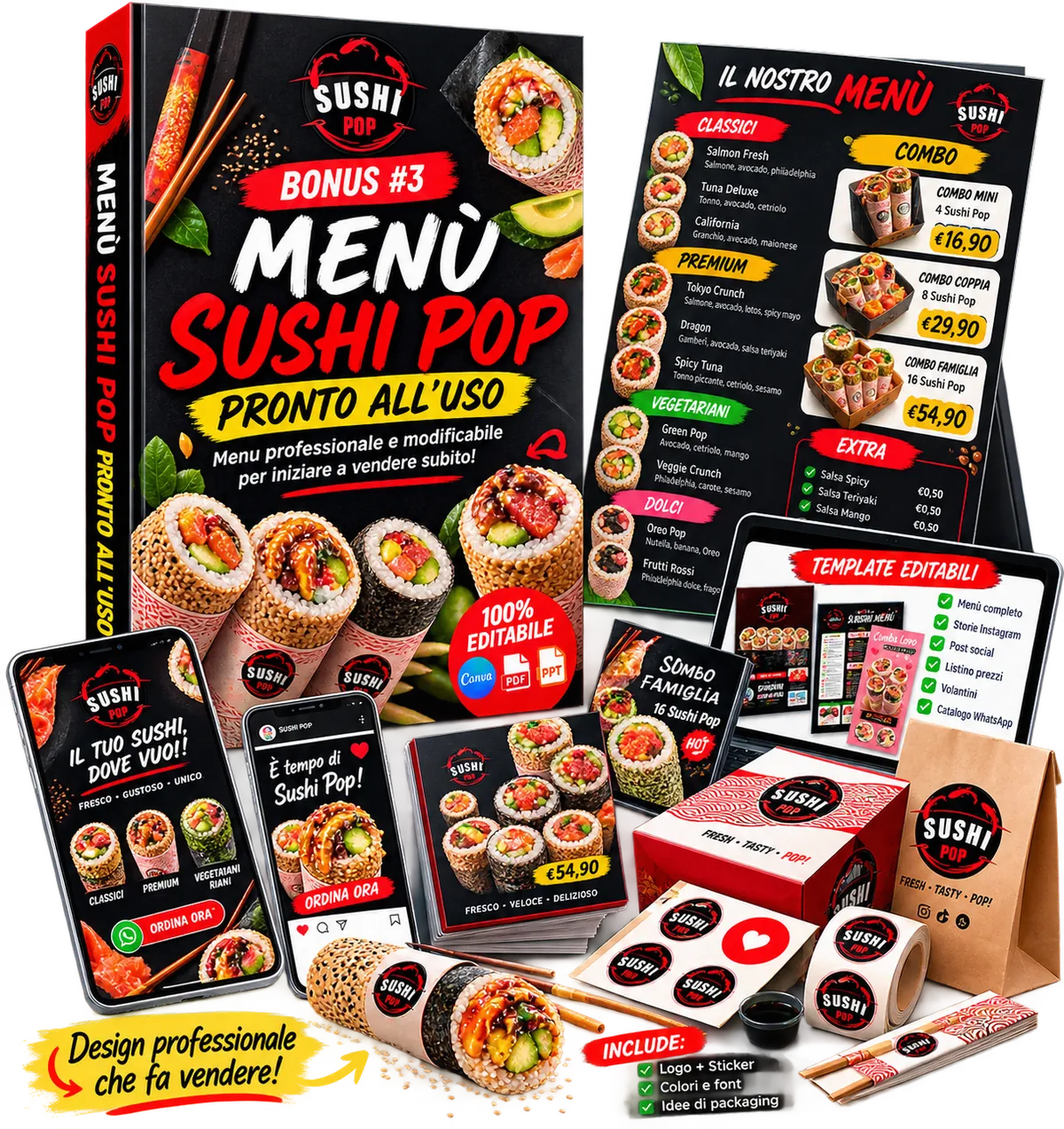 Menù Sushi Pop Pronto all’Uso